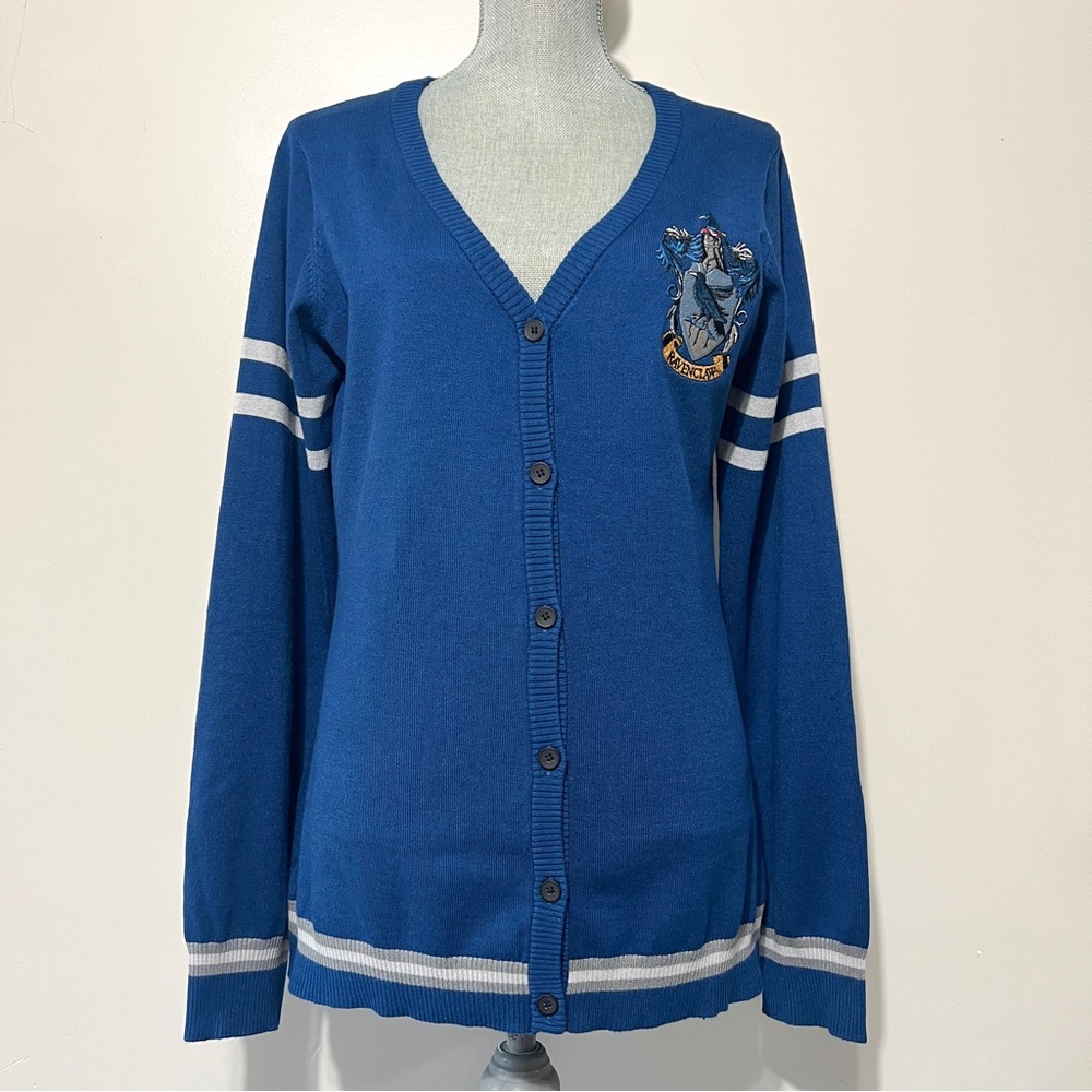 Harry Potter Ravenclaw Cardigan Blue Size XL Casual Spring Preppy Academia - Picture 2 of 10
